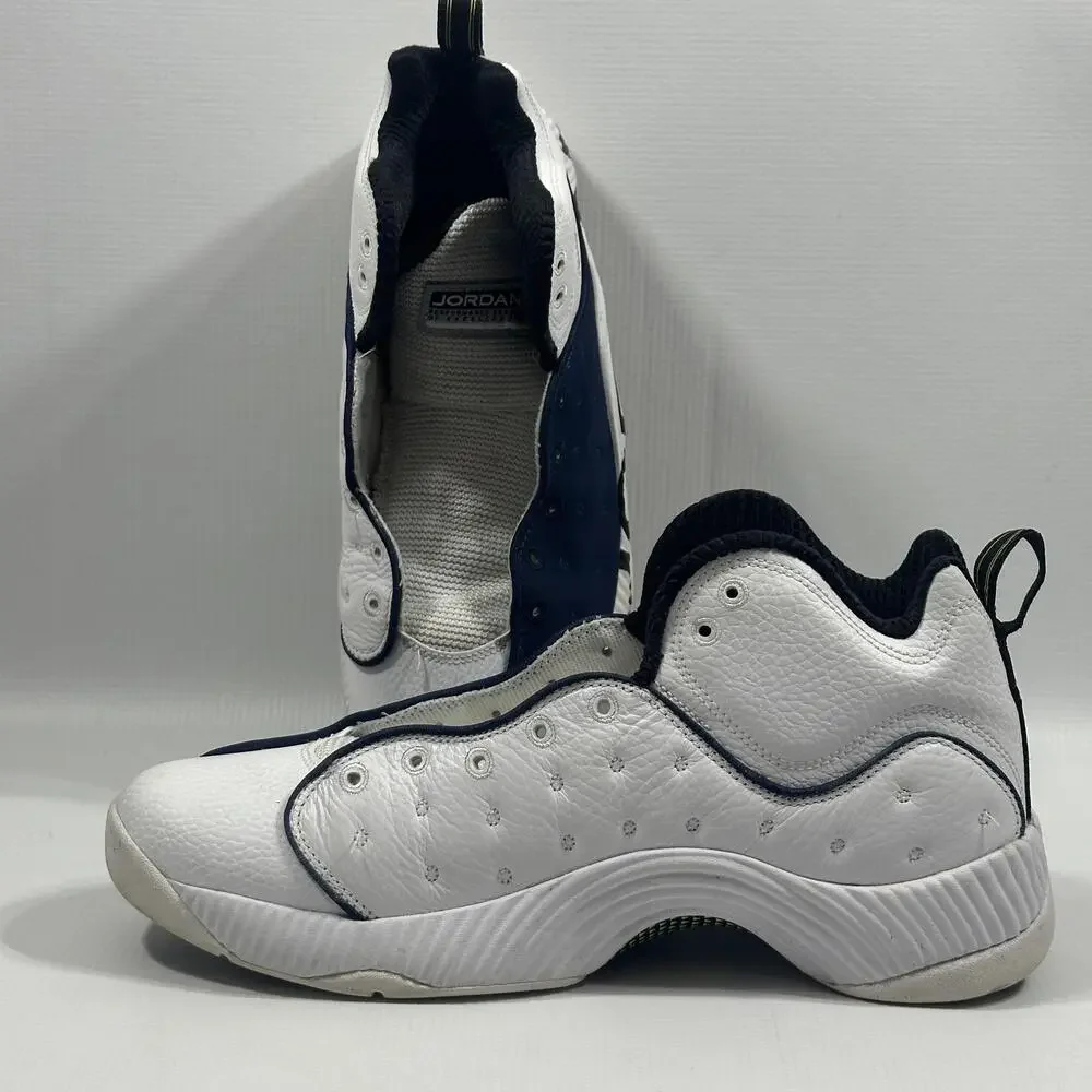 Jordan Jumpman Team II Shoes Mens Size 10 White Navy Basketball 819175-417